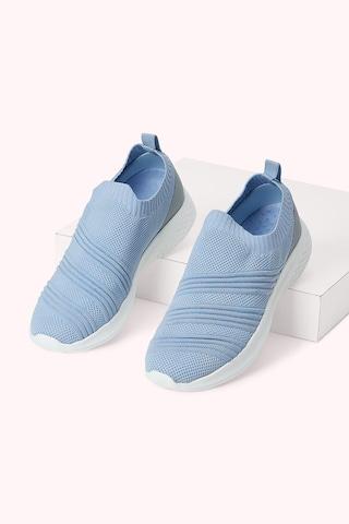 medium blue flyknit casual women sport shoes