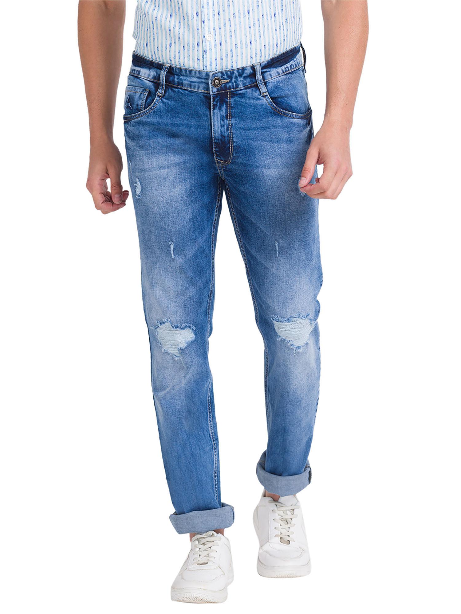 medium blue jeans