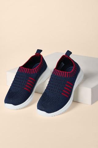 medium blue knitted upper sports boys sport shoes