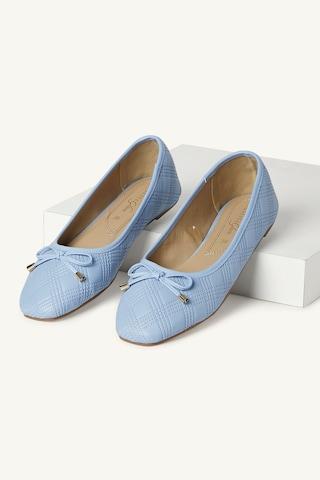 medium blue patterned casual women ballerinas