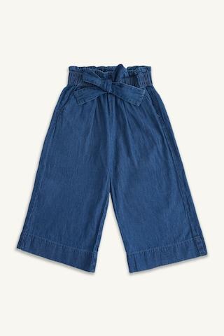 medium blue solid full length mid rise casual girls regular fit jeans