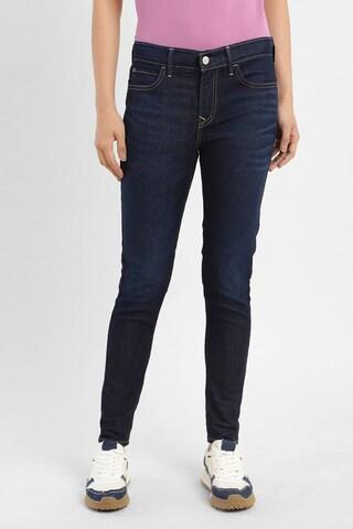 medium blue solid jeans