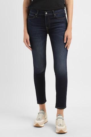 medium blue solid jeans