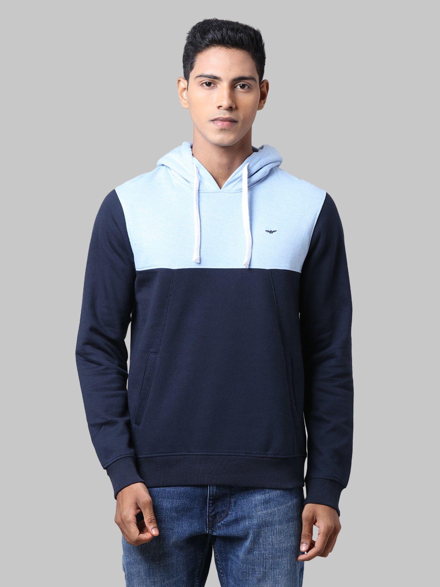 medium blue sweatshirt