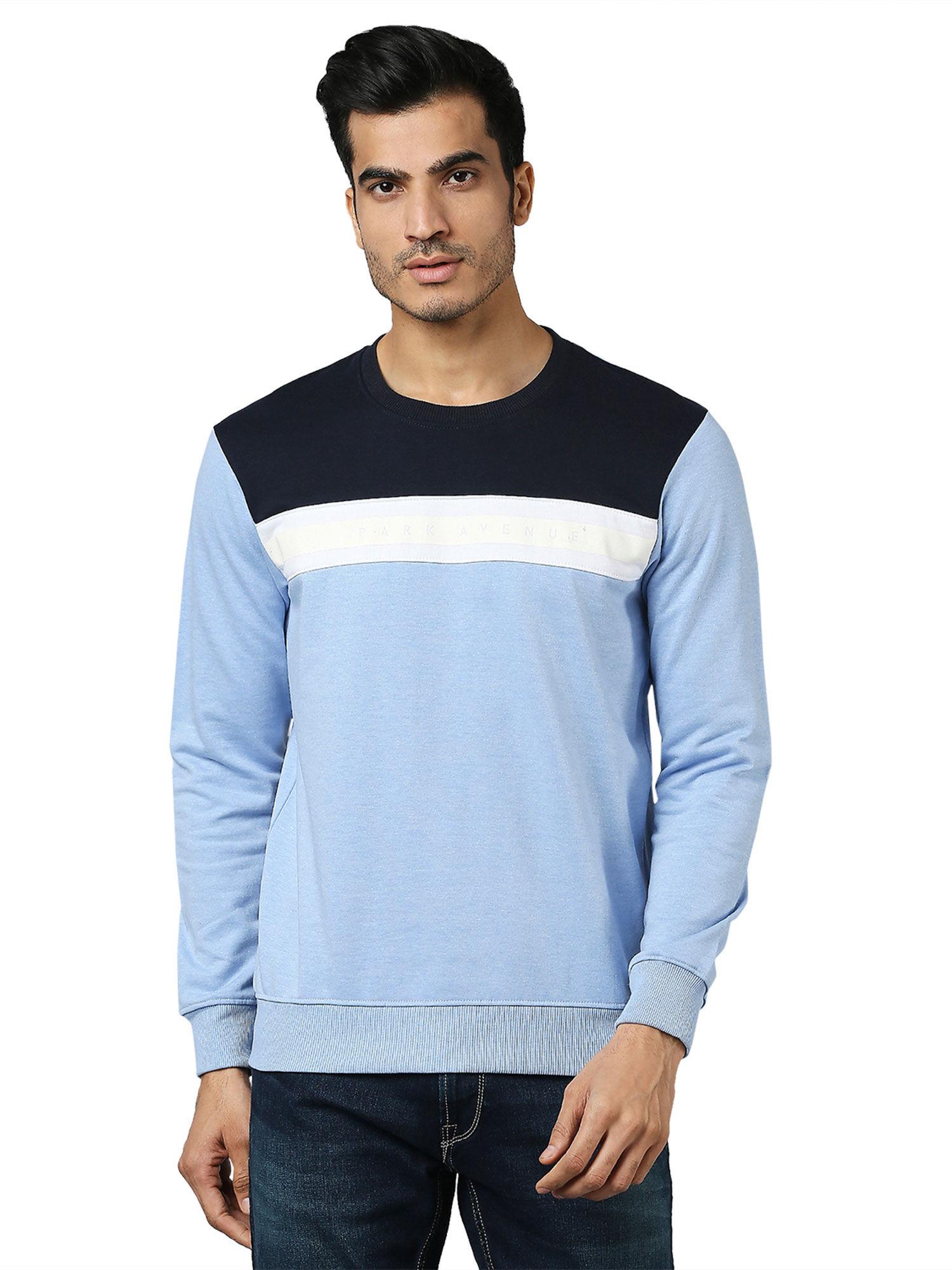 medium blue sweatshirt