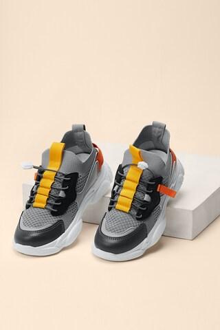 medium grey color block casual boys sport shoes