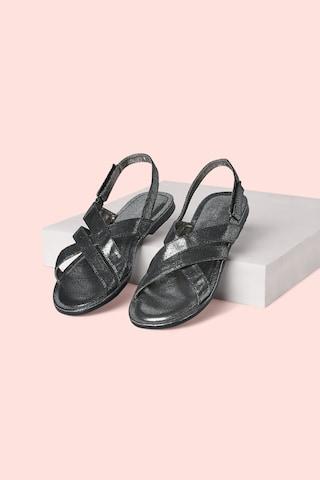 medium grey embellished casual girls sandals
