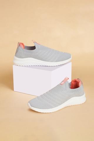 medium grey flyknit casual women sport shoes