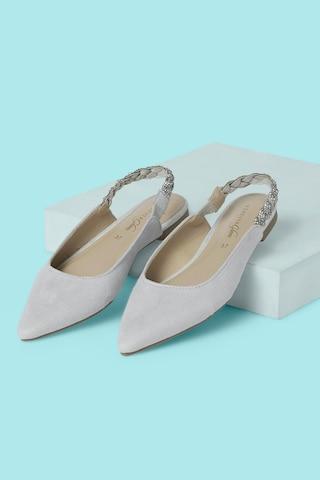 medium grey solid casual women flat shoes