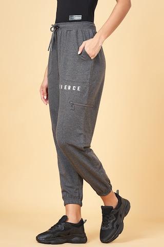 medium grey solid full length  casual women jogger fit  jogger pants