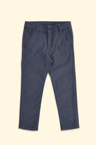medium grey textured full length ethnic boys regular fit trouser