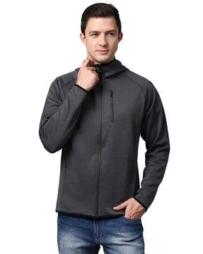 medium-length hooded jacket