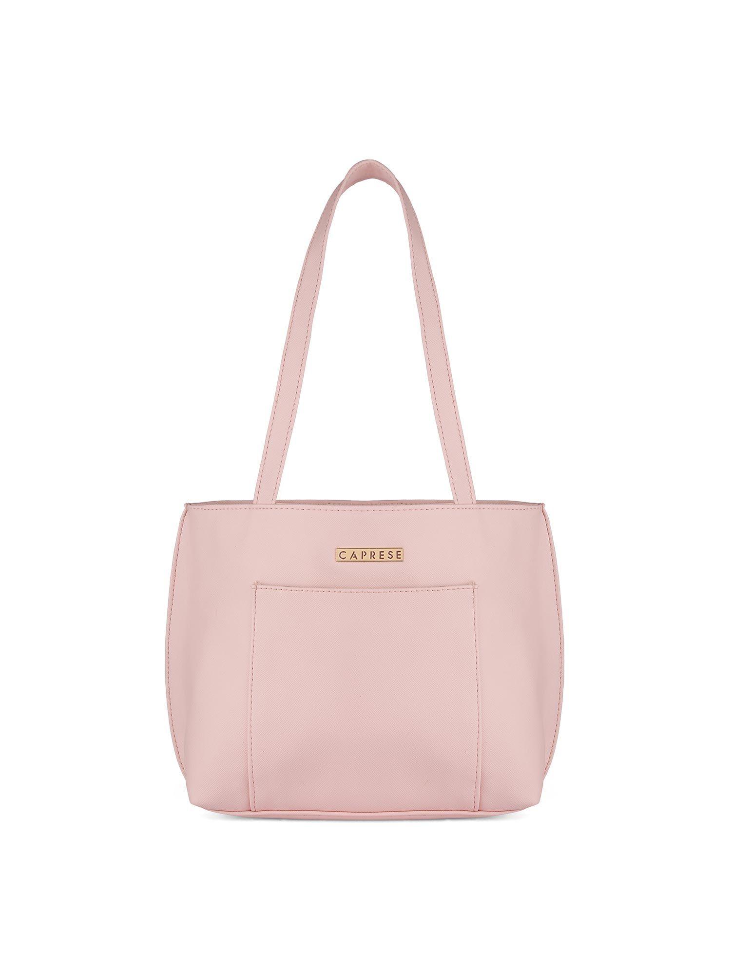 medium light blush casual tote handbag