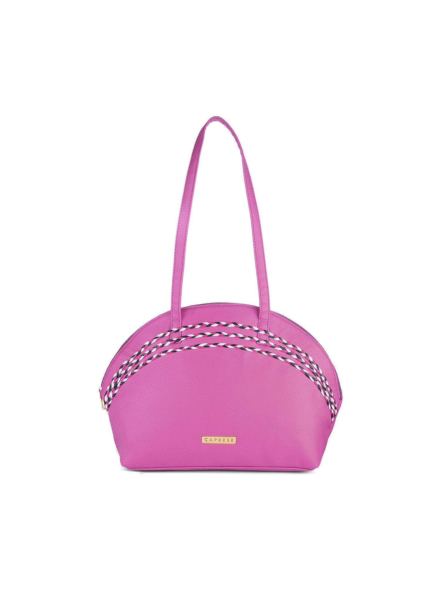 medium pink casual satchel handbag