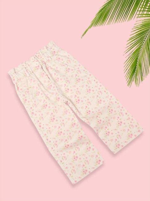 mee mee cotton jeans for girls - peach