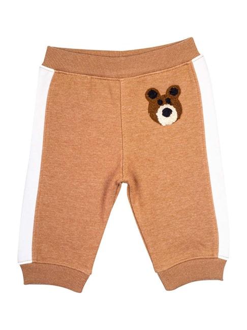 mee mee kids brown embroidered joggers