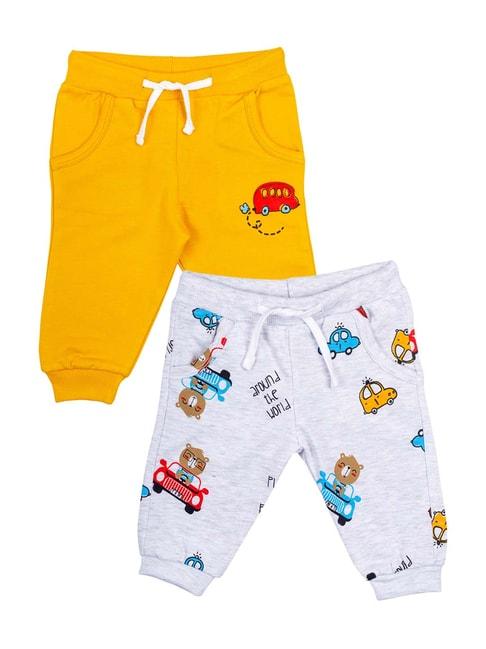 mee mee kids multicolor cotton printed joggers - pack of 2