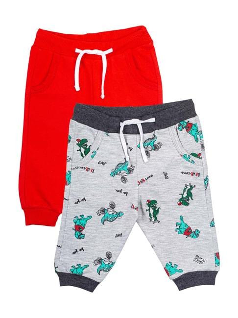 mee mee kids multicolor cotton printed joggers - pack of 2