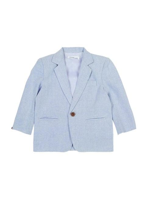 mee mee kids blue cotton comfort fit full sleeves blazer