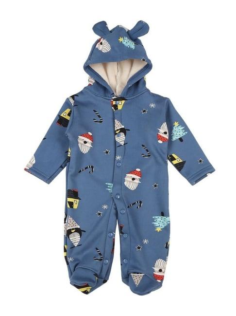 mee mee kids blue printed full sleeves  romper