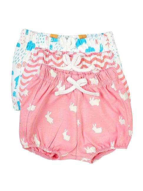 mee mee kids multicolor cotton printed shorts (pack of 3)