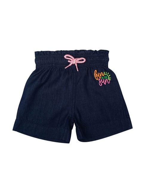 mee mee kids navy applique shorts