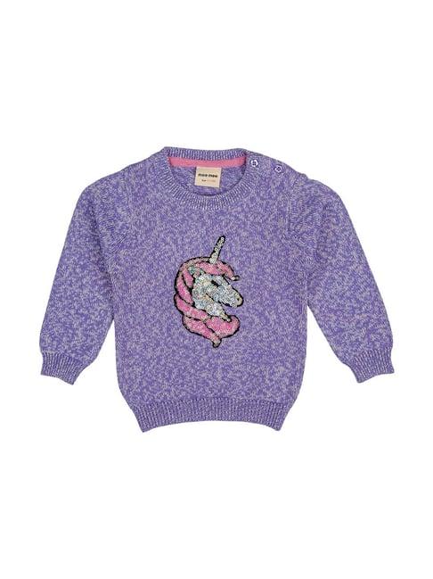mee mee kids purple embellished sweater