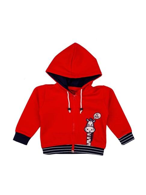 mee mee kids red applique hoodie