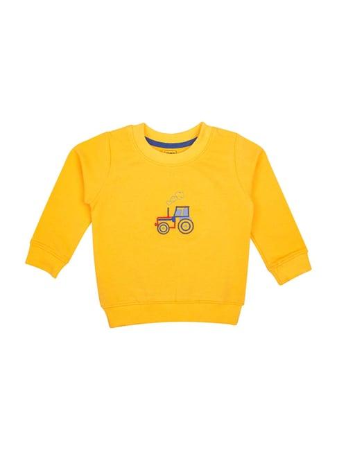mee mee kids yellow embroidered t-shirt