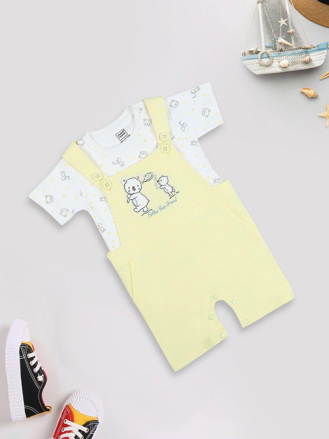 meemee infants embroidered cotton rompers
