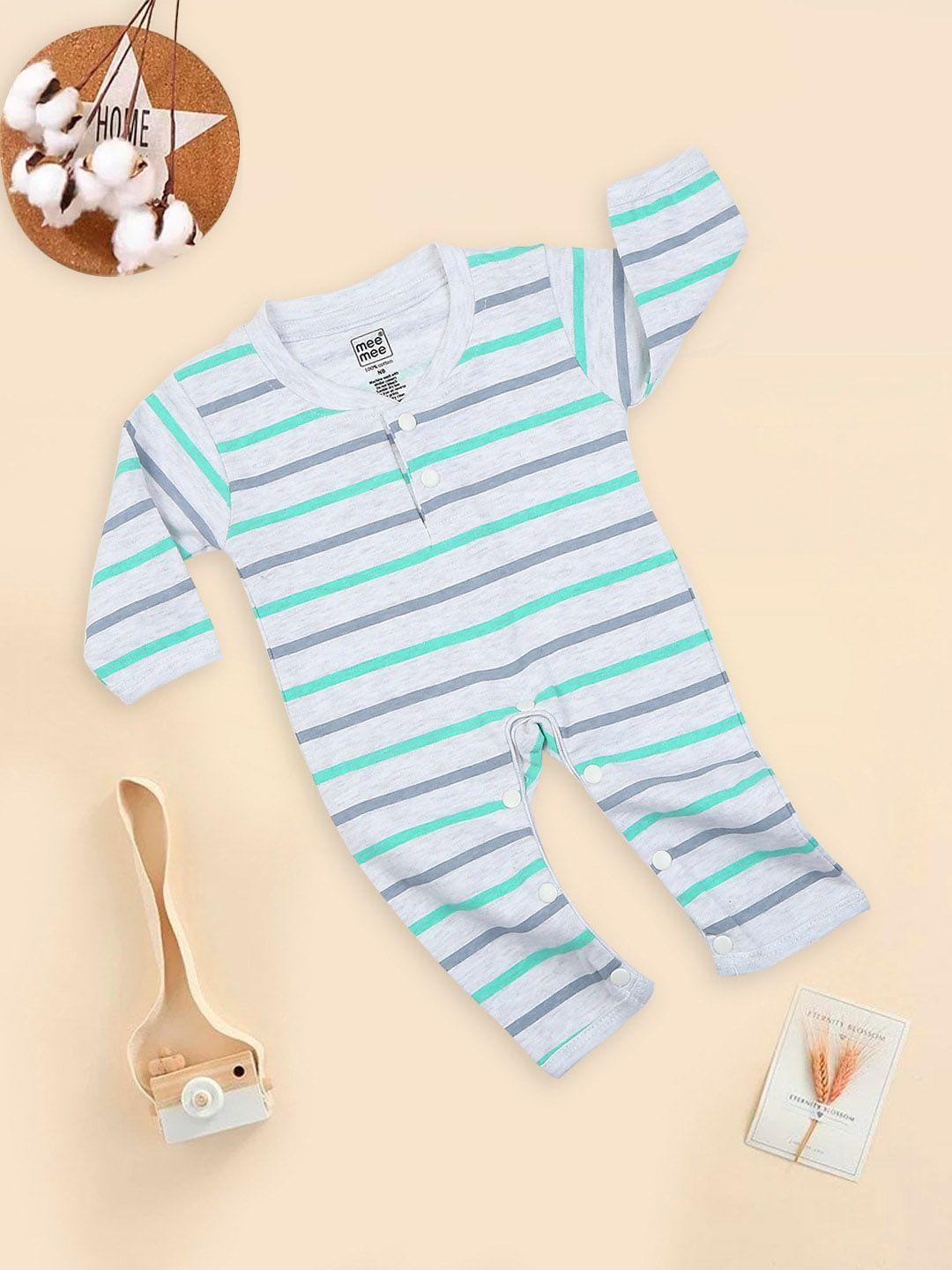 meemee infants striped pure cotton rompers