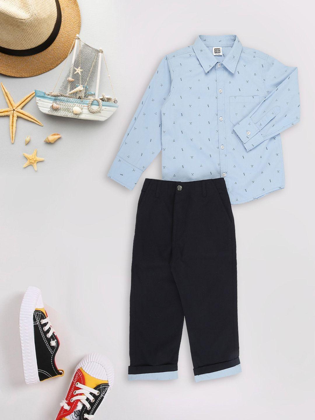 meemee boys mid-rise cotton trousers