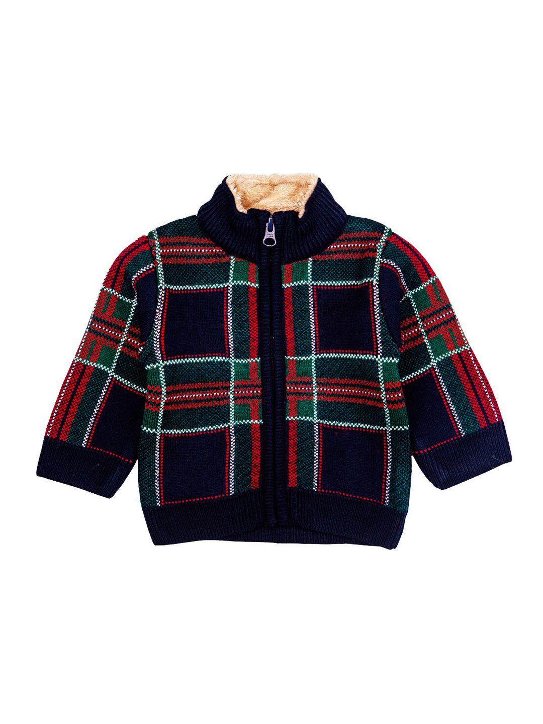 meemee boys navy blue & red checked