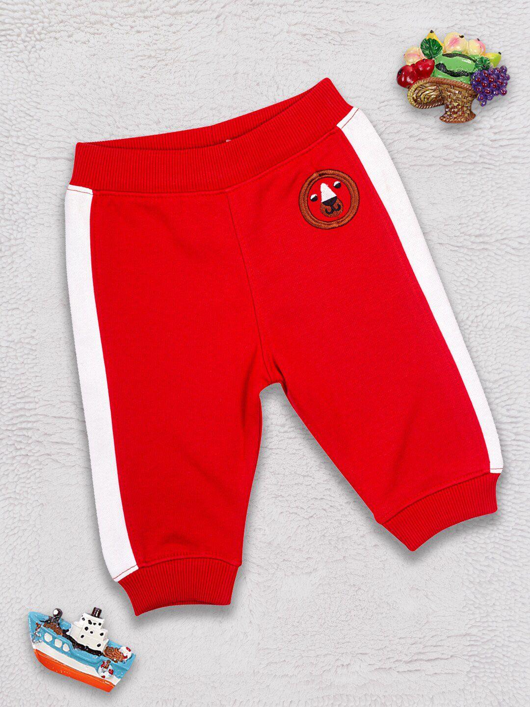 meemee boys red & white joggers