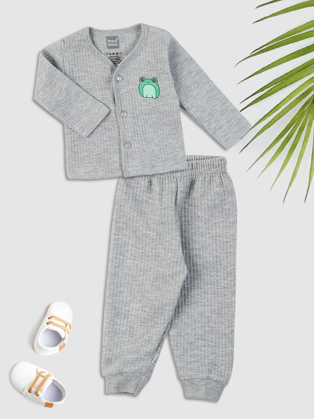 meemee infants kids printed cotton thermal set