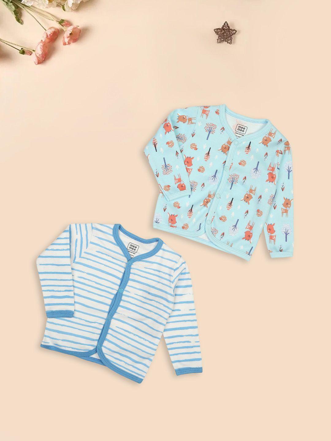 meemee infants pack of 2 printed cotton jhablas