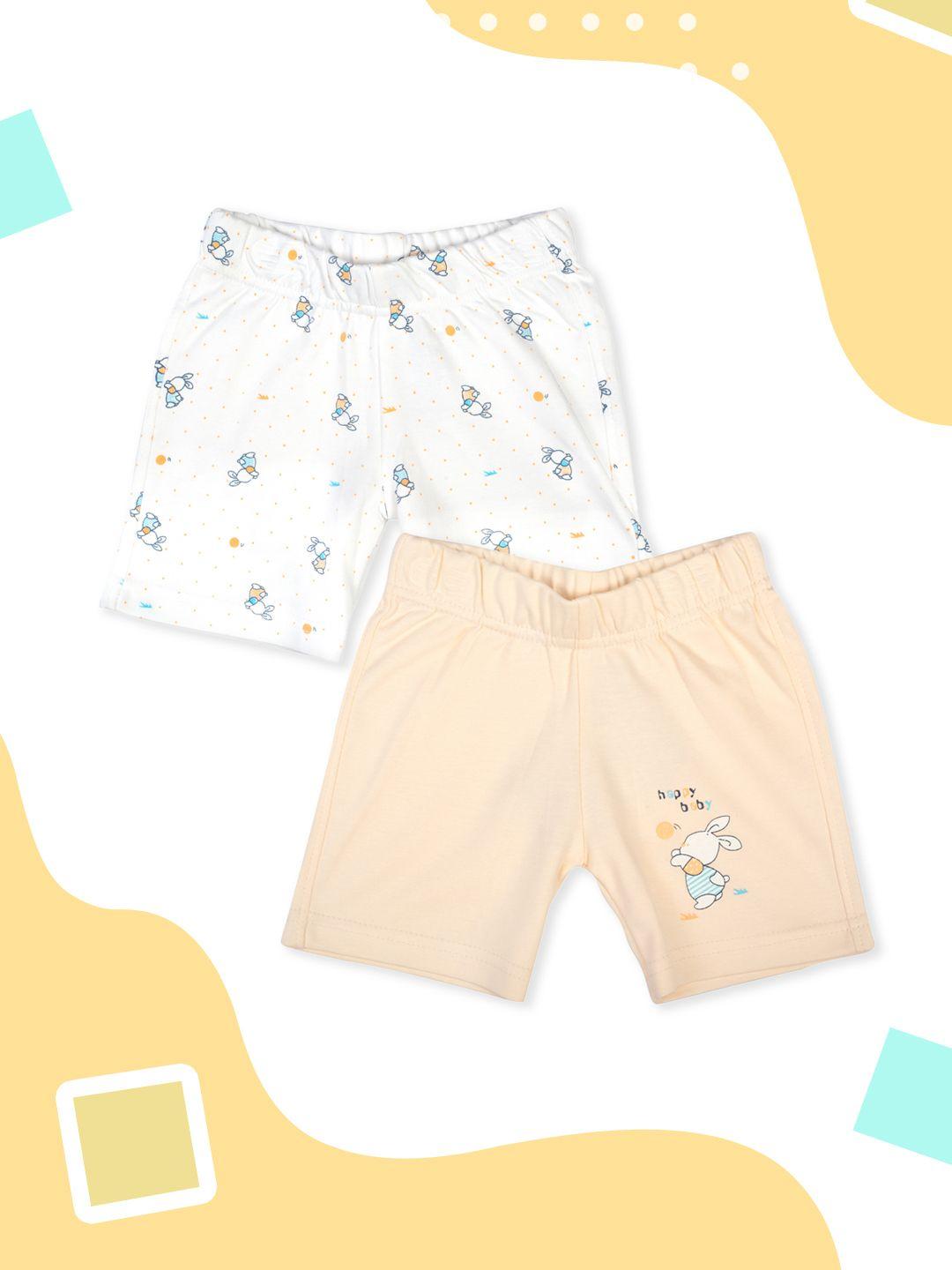meemee infants pack of 2 printed regular fit regular shorts
