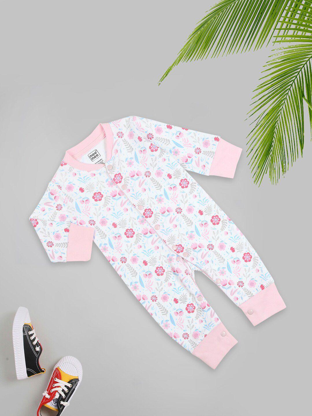 meemee infants printed cotton romper