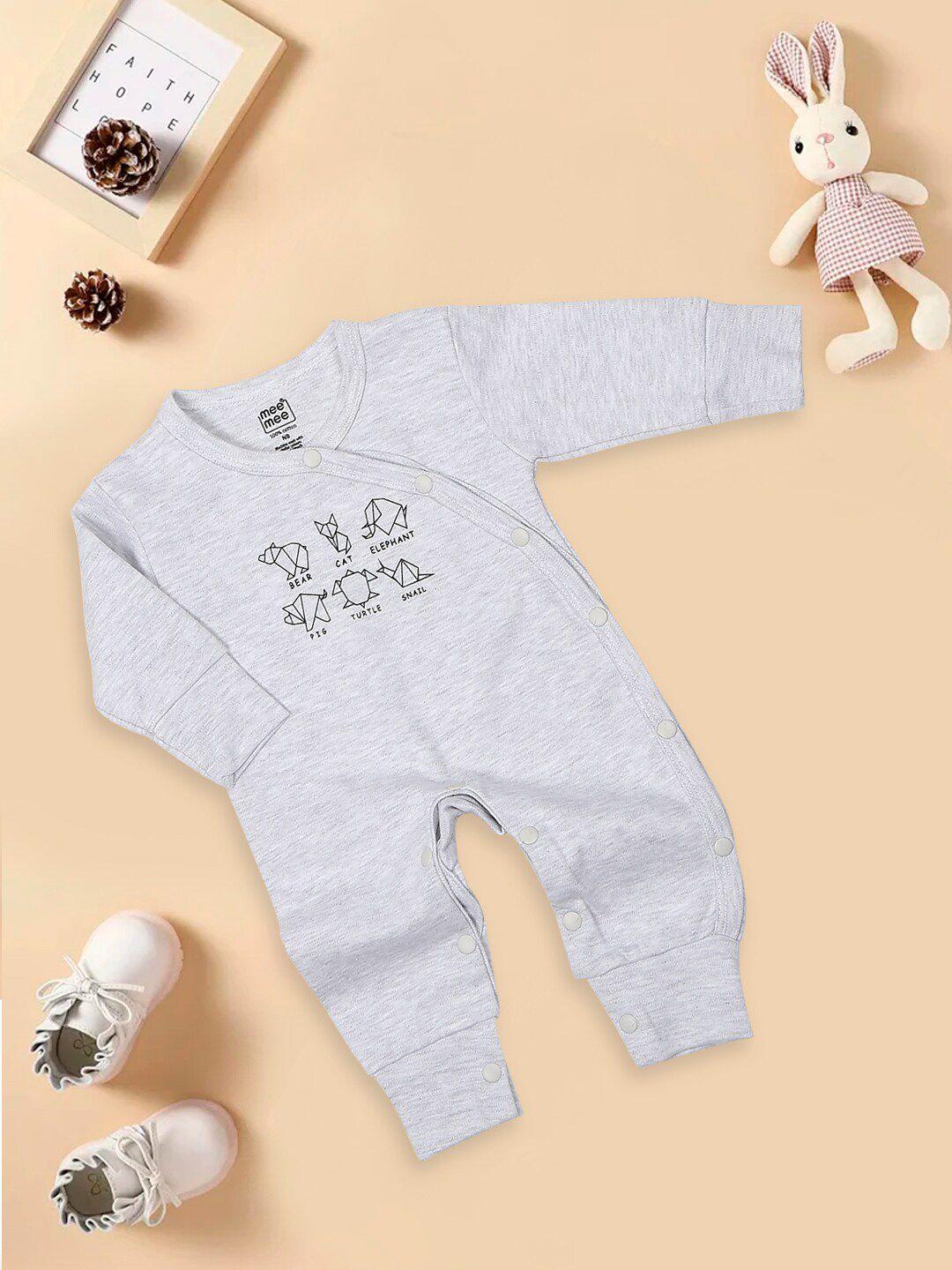 meemee infants printed pure cotton rompers