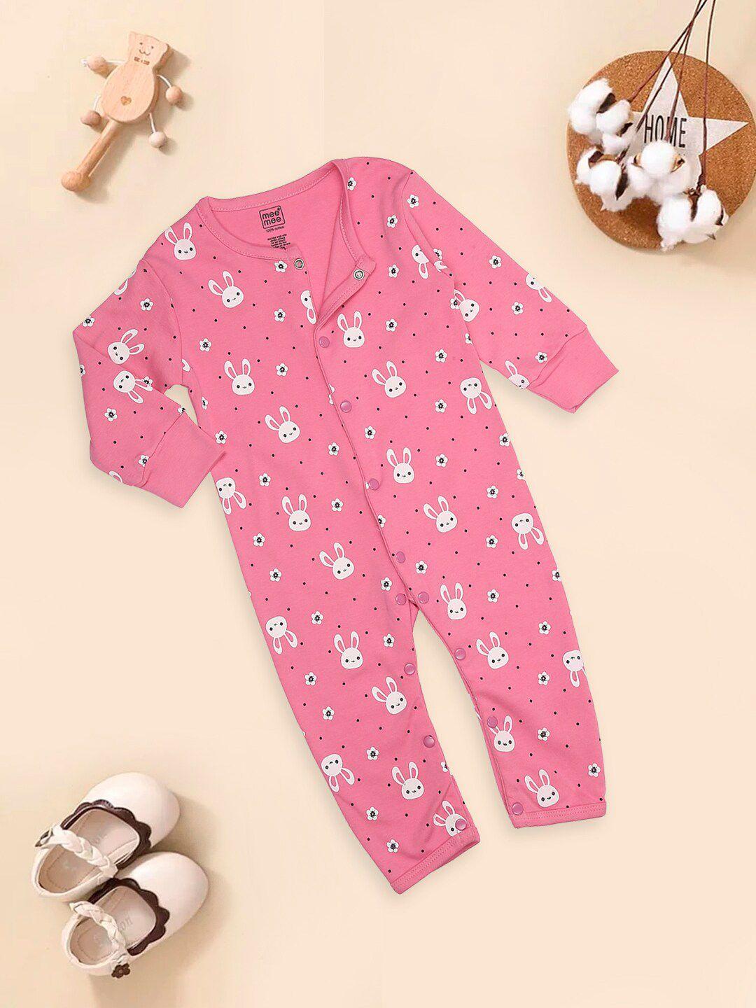 meemee infants printed pure cotton rompers