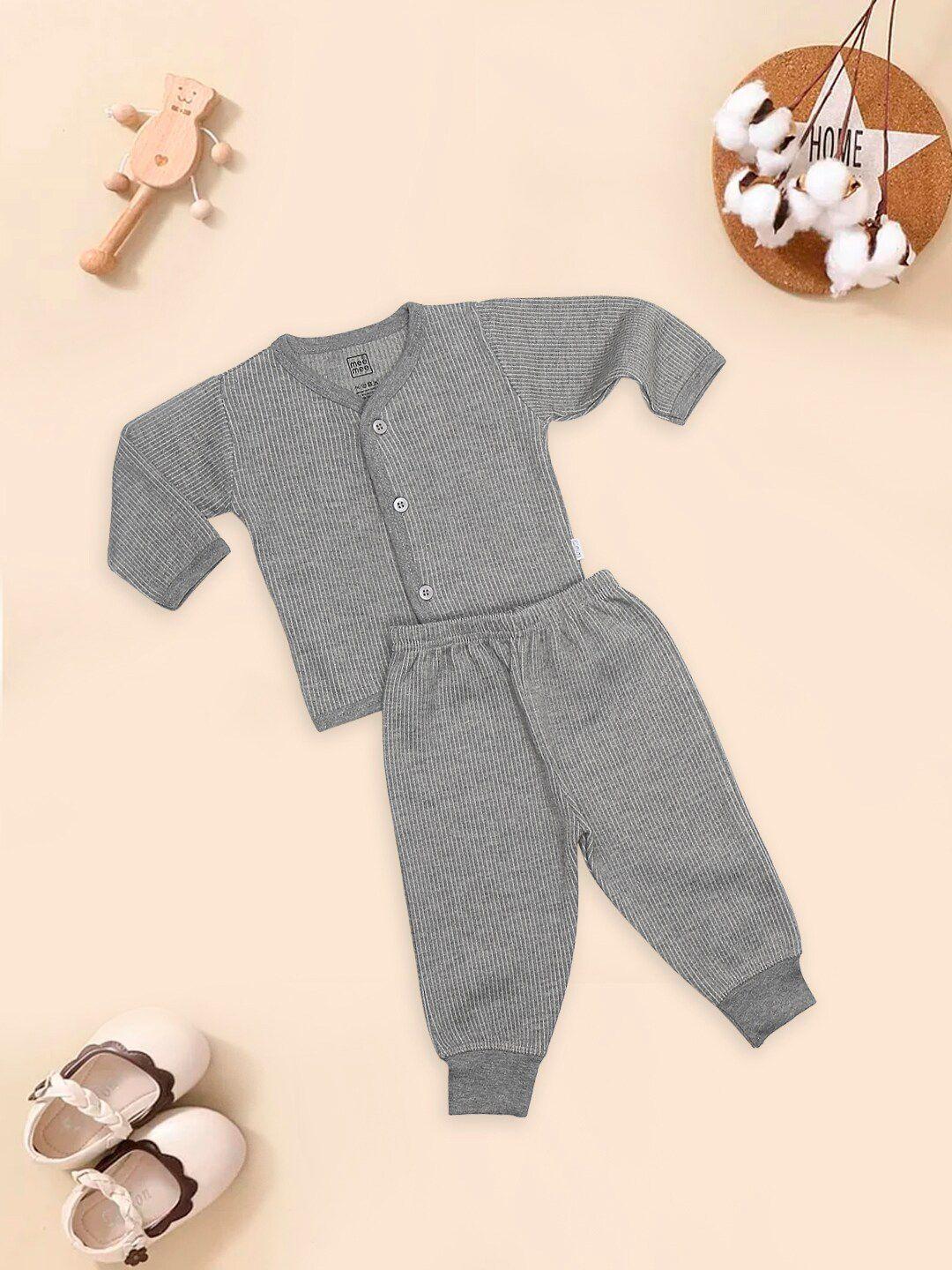 meemee infants ribbed cotton thermal sets