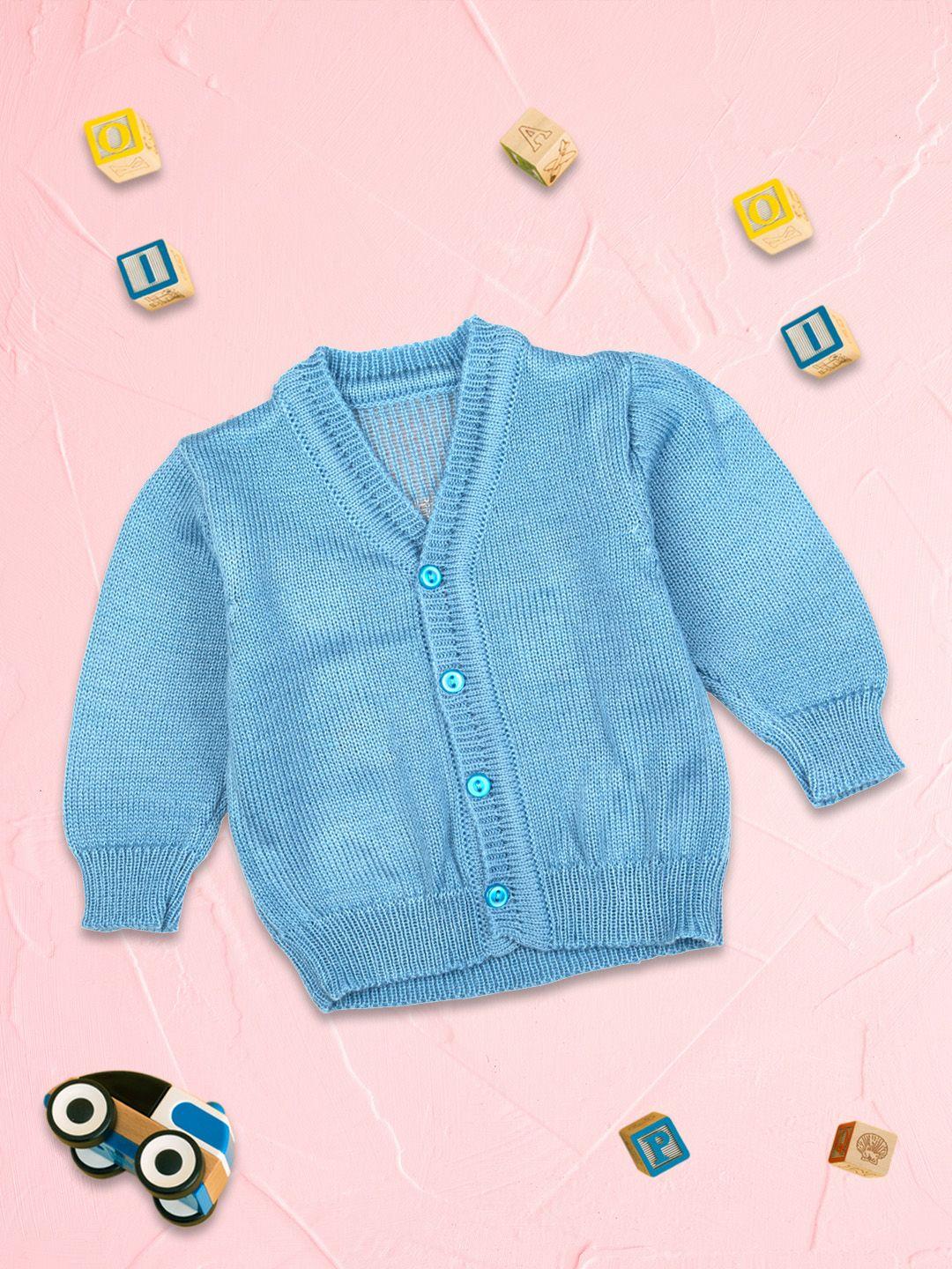 meemee kids blue solid full sleeve sweater