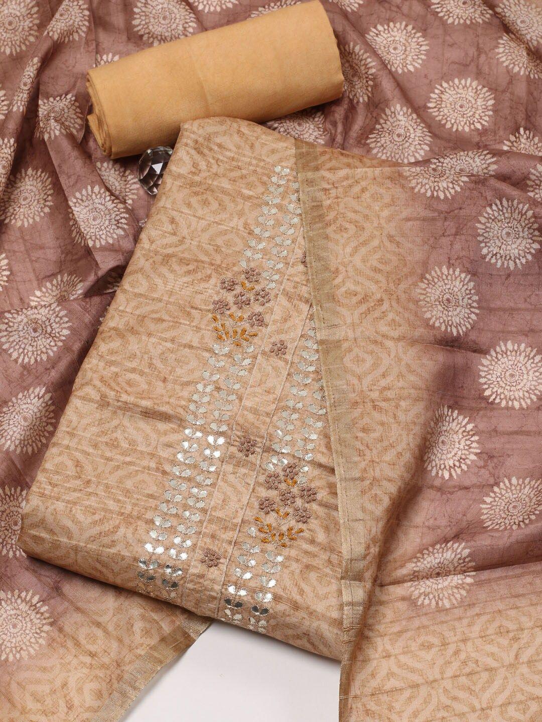 meena bazaar ethnic motifs printed unstitched dress material