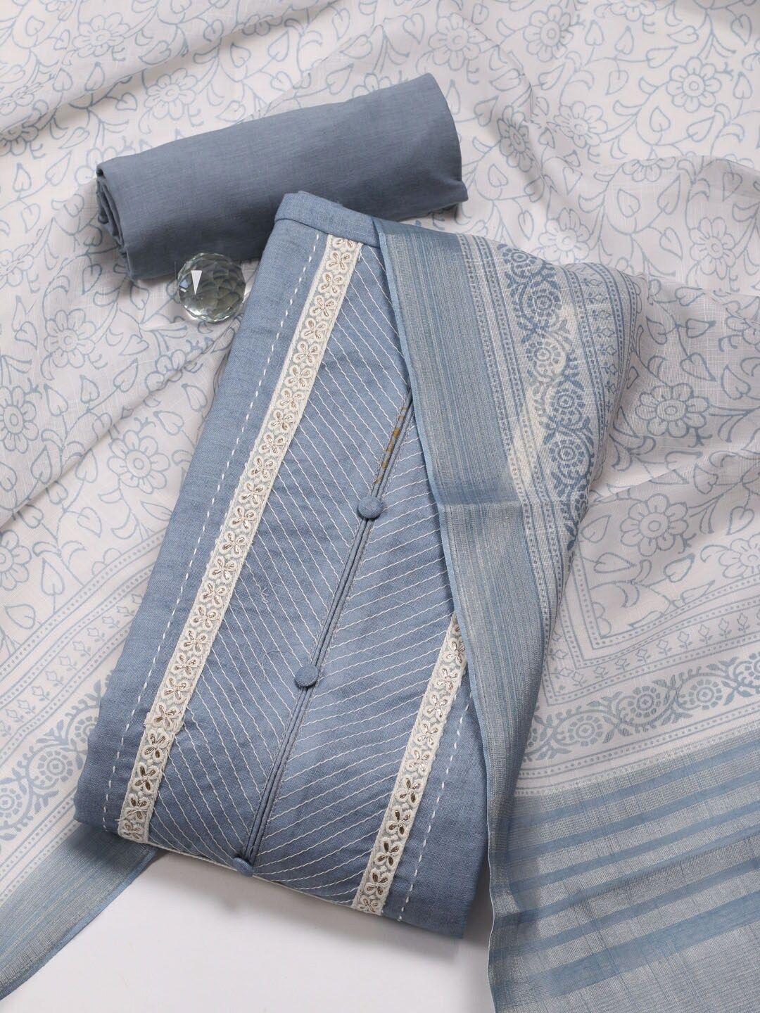 meena bazaar linen unstitched dress material