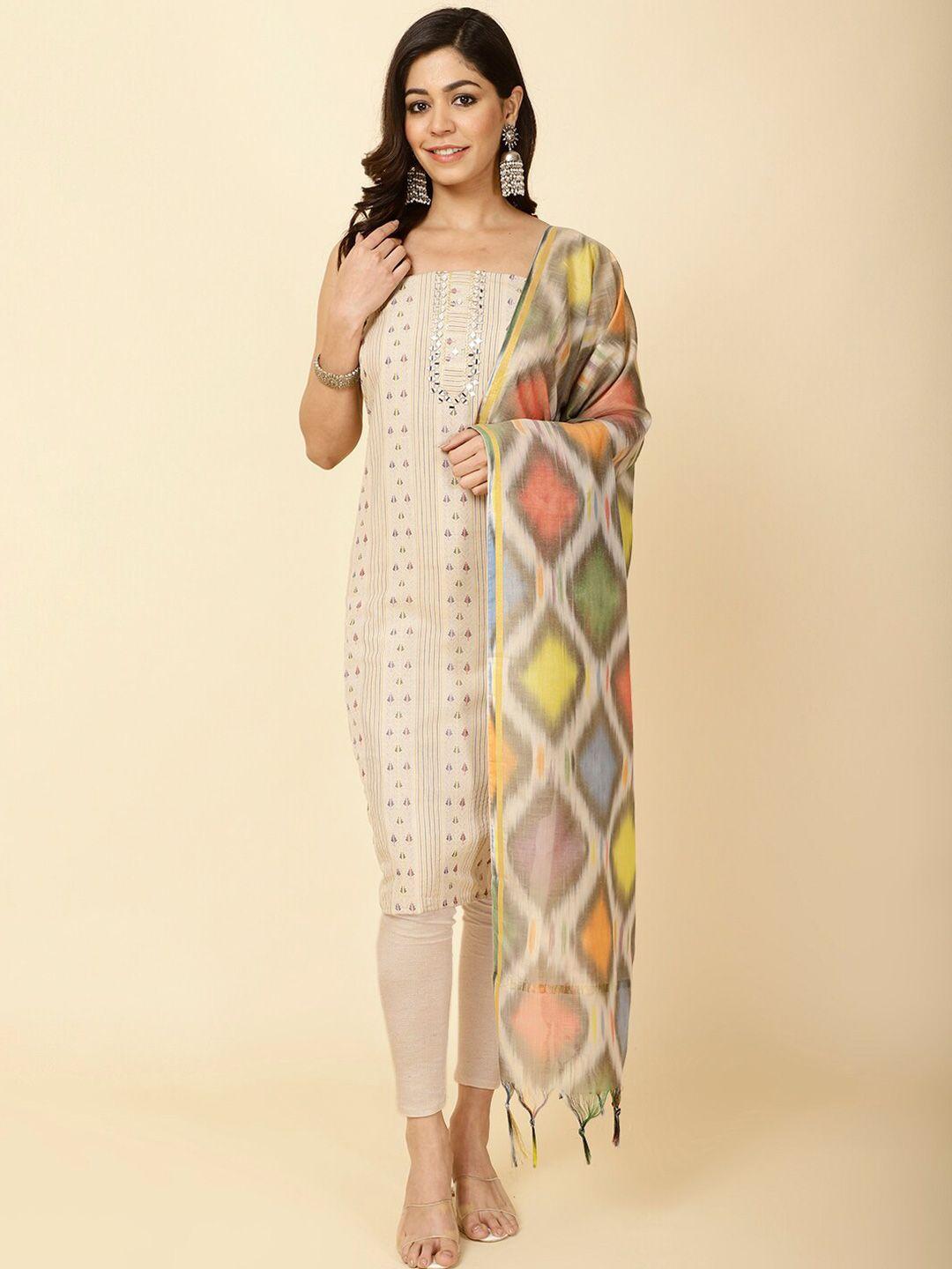 meena bazaar unstitched dress material