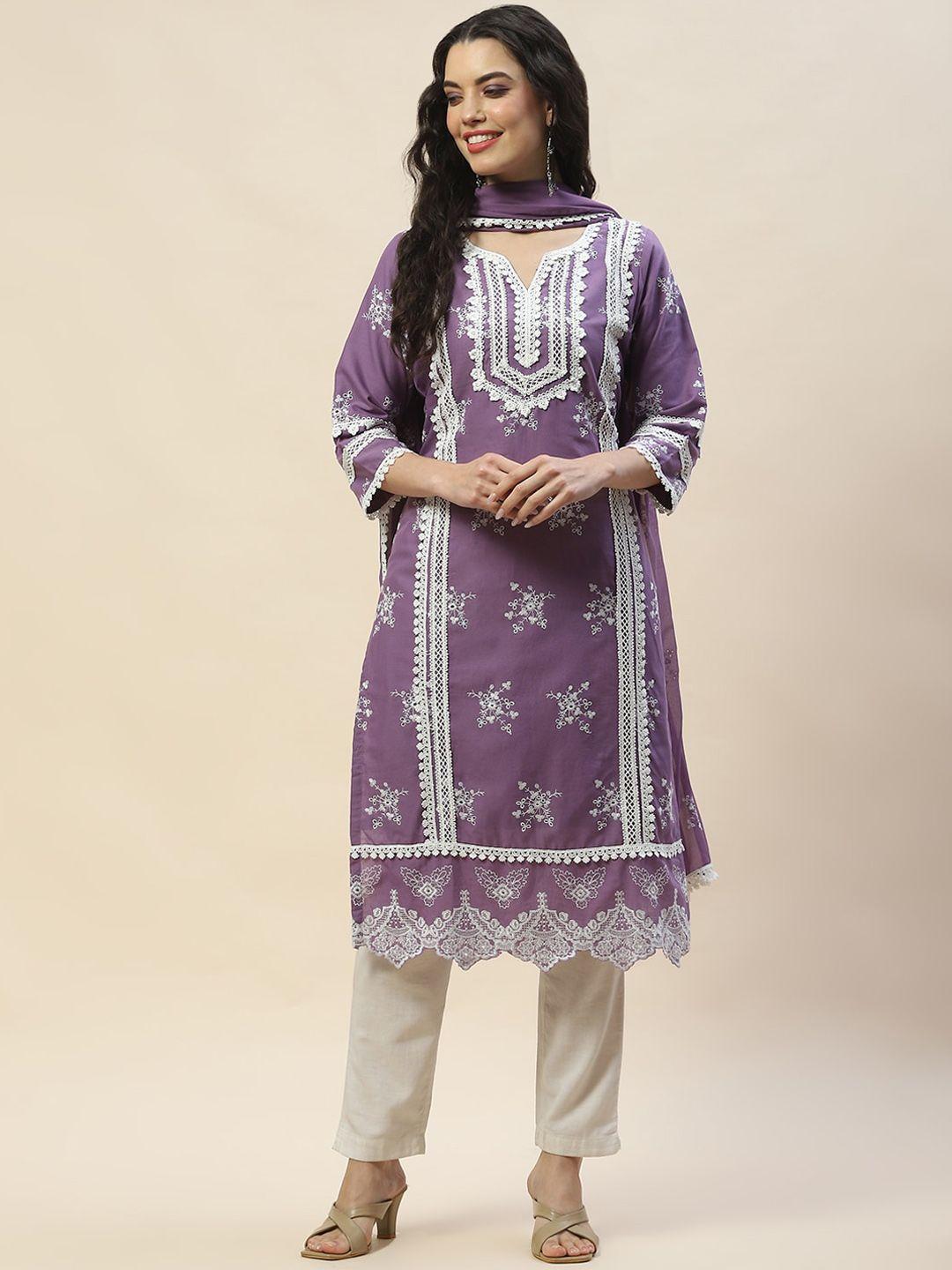meena bazaar women ethnic motifs printed sequinned kurta