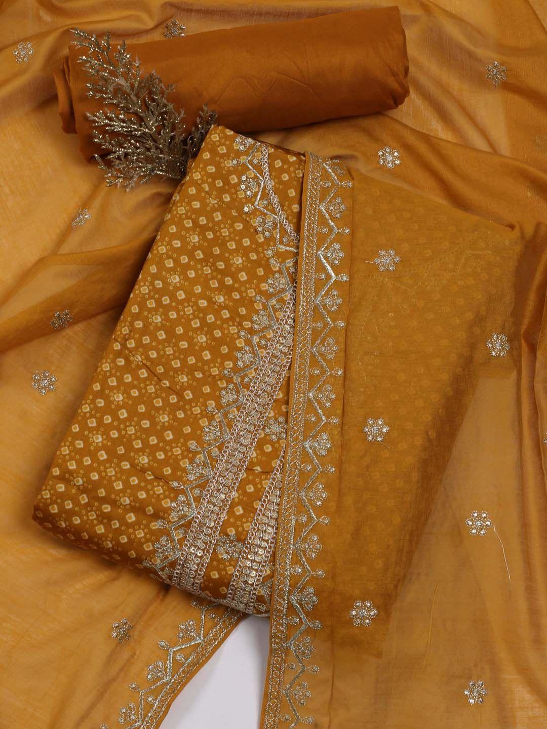 meena bazaar ethnic motifs printed unstitched dress material