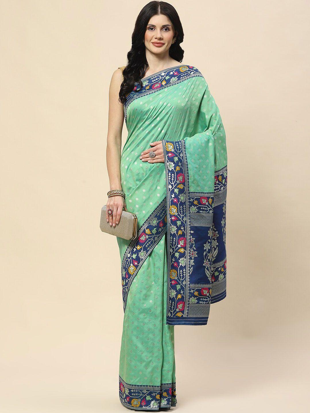 meena bazaar ethnic motifs woven design zari banarasi saree