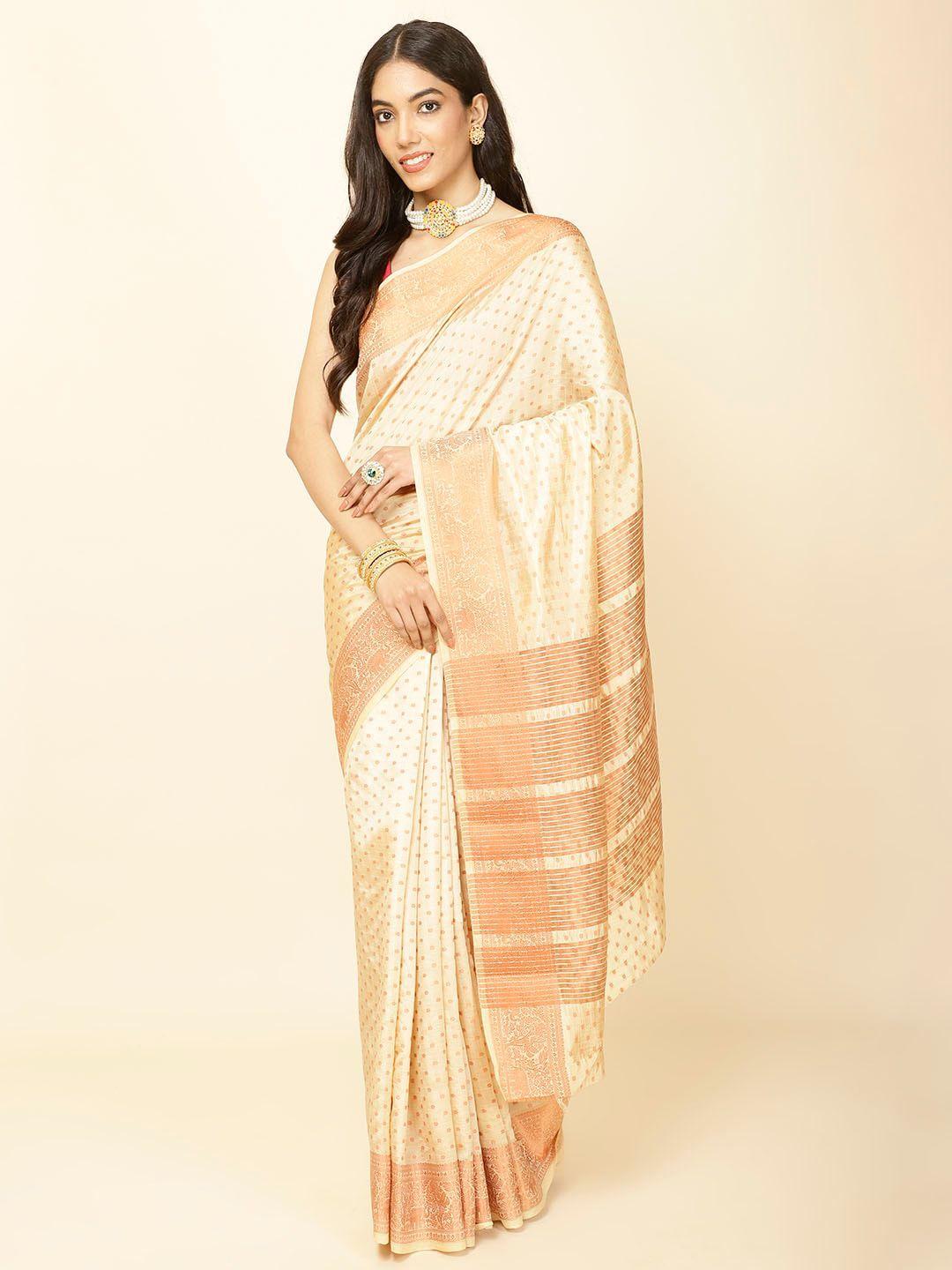 meena bazaar ethnic motifs woven design zari saree