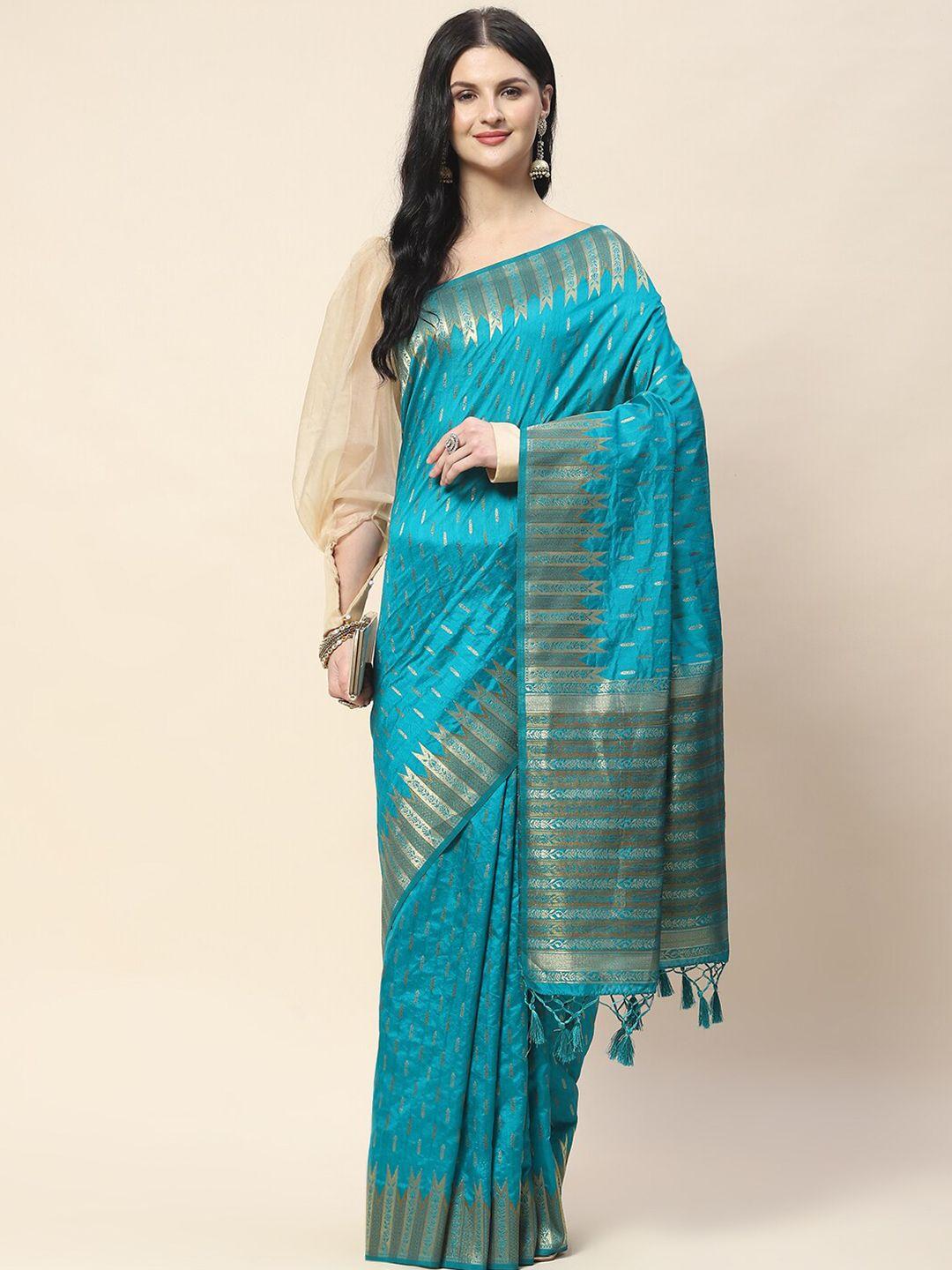 meena bazaar ethnic motifs woven design zari saree